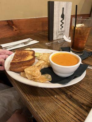 Tomato Bisque and Grilled Cheese