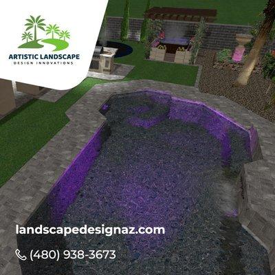 Landscape Designer 85143 3D & 2D landscape Design renderings San Tan Valley Landscape Architecture Artistic Landscape & Desig...