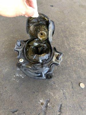 Broken rear motor mount