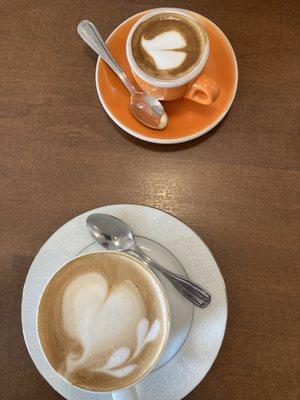 Cappuccino and macchiato