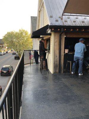 Upstairs outside patio on Amherst St.