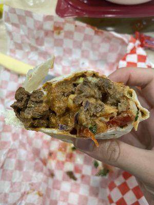 beef shawarma wrap