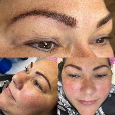 Natural looking Microblading and shading by Eileen