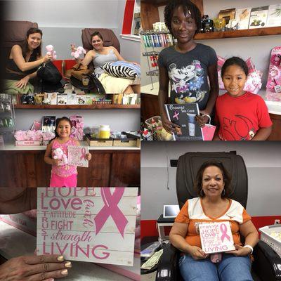 OCTOBER MONTH Of THE BREAST CANCER AWARENESS thanks to our clientele supporting this noble cause