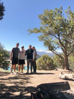 The gang at the campsite