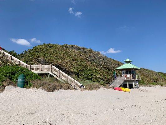 Red Reef Park by Life Guard Station 11, lots of stairs to get to beach.