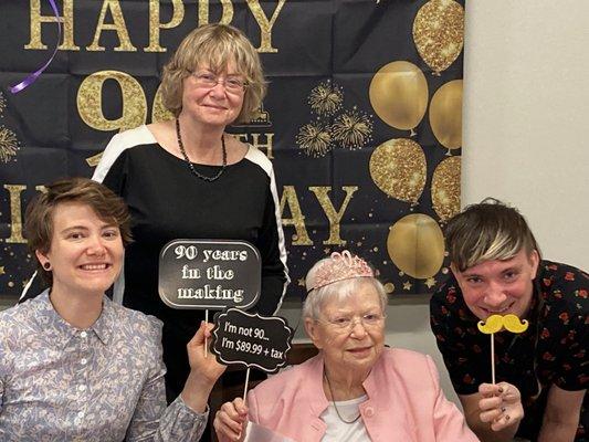 Last minute 90th birthday party