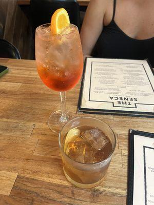 Aperol Spritz and the Maple Old Fashioned