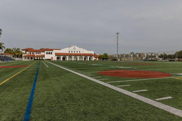 Mafucci Field is a multi-sport turf arena where Cadets play football, soccer, lacrosse, baseball and run track