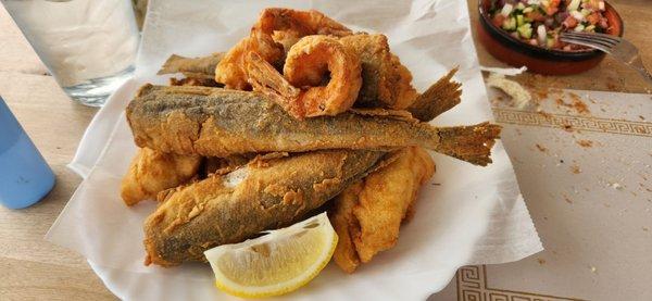 Furniture, aka mixed fried fish platter a la Marocaine. One of my top favorite seafood restaurants.  Clean, with friendly staff