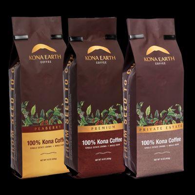 Kona Earth Coffee is 100% Kona grown on our private estate in the heart of Kona's coffee belt.