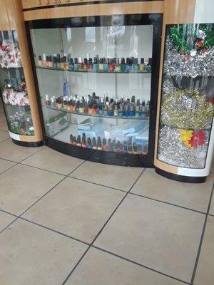 Nail polishes at Tiki Nails