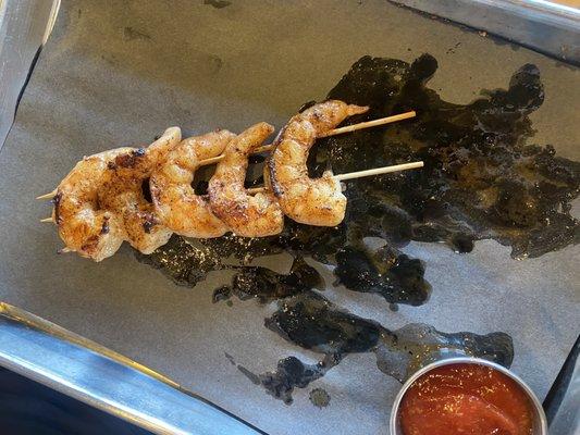 Shrimp on a stick.