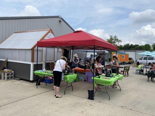 Some of the open air vendors