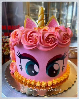 6" unicorn cake