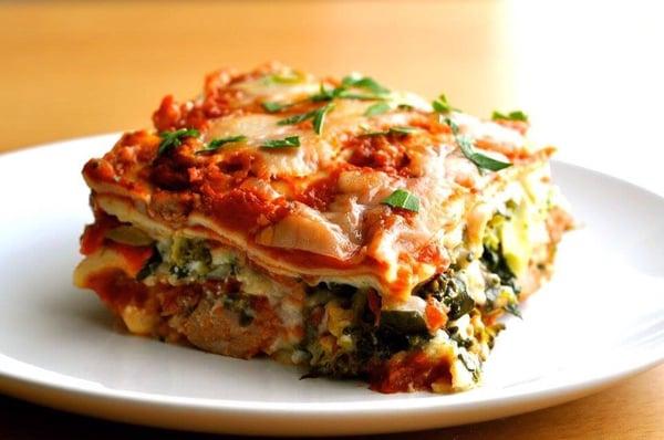 Chicken and spinach lasagna.