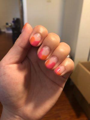 Gel mani 2 week growth