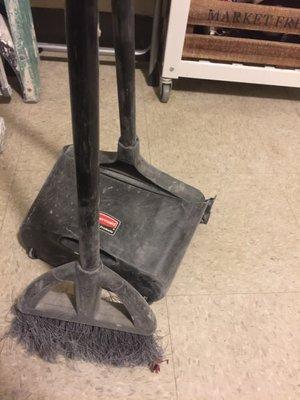 a photo of my clients broom workers used to clean up their dust an debris, my clients had to throw out broom set.