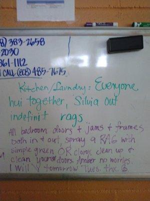 The day the threw me out and I had to live out side for a night. The staff wrote this on the board