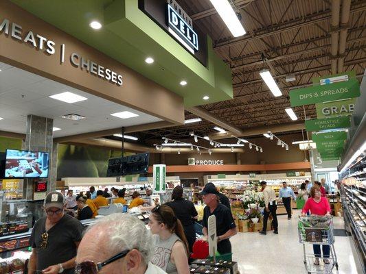 Cold cut area in the deli!