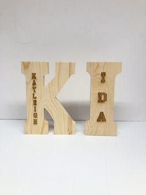 Wood Engraved Letters