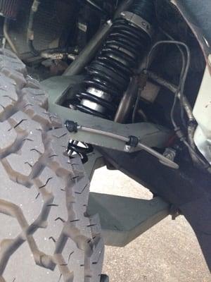 Brake lines bent with thumbs