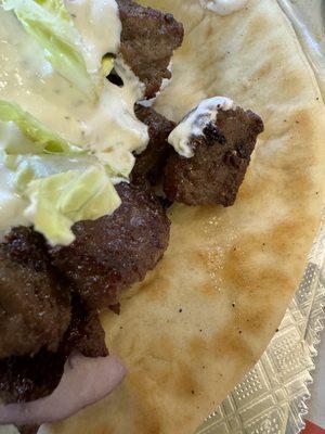 Another example of a gyro meatball they serve.