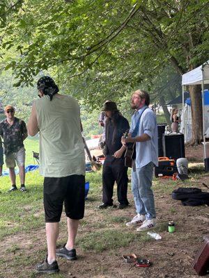 Impromptu weather delay jam by Dirty Soap Band at Clark Park Fest