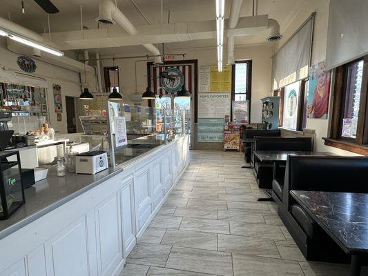 Ice cream counter and seating