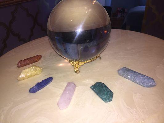 Crystal energy reading