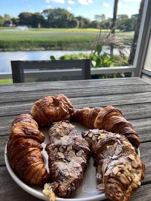 Freshest and yummy Croissants: almond, plain and chocolate