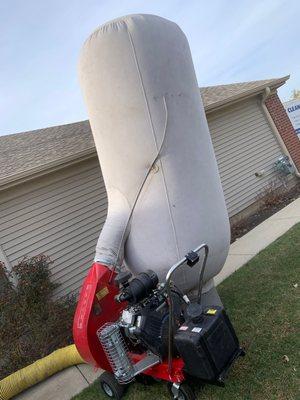 duct cleaning vacuum ready to go