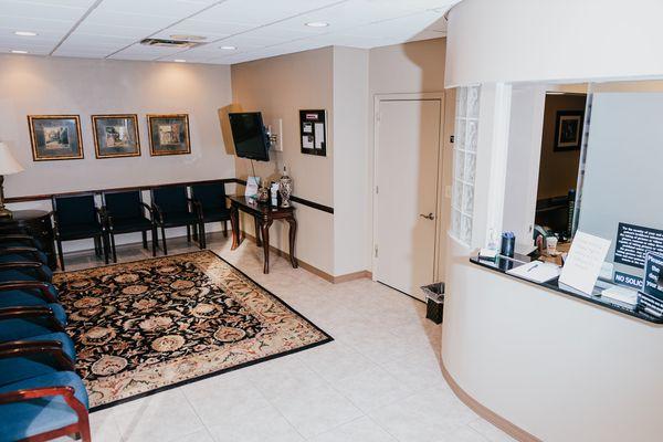 Coastal Jaw Surgery reception area in Trinity, Florida