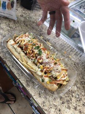 This hot dog is a work of art