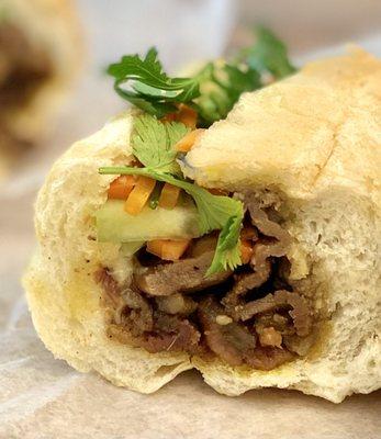 Grilled Pork Bánh Mì made with fresh baked bread yum yum yum :)...