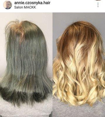 Follow Annie, and the other stylists, on instagram! This is my hair transformation