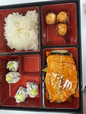 Kitchen lunch box salmon teriyaki