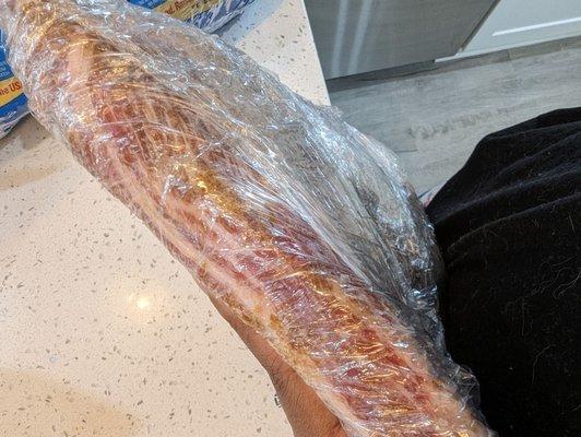 Wrapped to be cured in the fridge