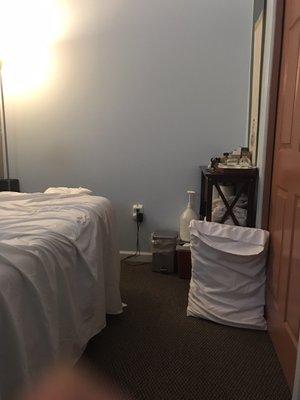 Inside the room of where I got my acupuncture and cupping done