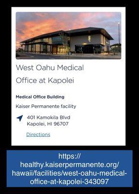 Kaiser Permanente West Oahu Medical Office at Kapolei