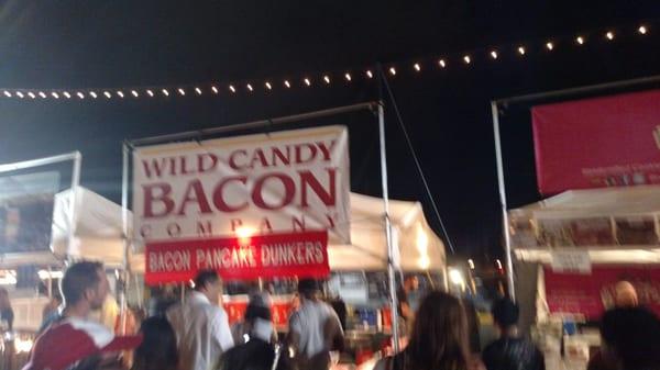 Bacon on a stick vendor