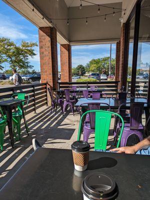 Outdoor seating for nice weather