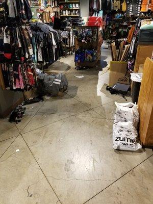 The store is a mess!