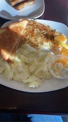 Toast egg whites and browns