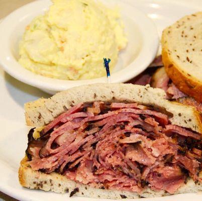 The delicious pastrami sandwich!