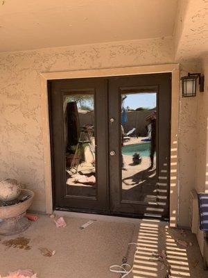 Patio door installed