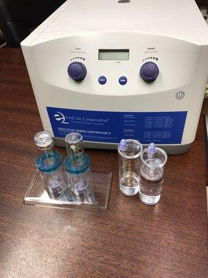 Setting up centrifuge for next Platelet Rich Plasma Prolotherapy Patient.