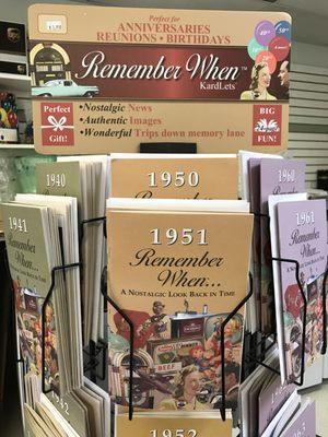 Looking For A Perfect Gift...One of our 4 page "Remember When" Cards Might Be A GREAT idea.