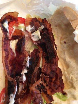 Yum burnt bacon!!!!   NOT!