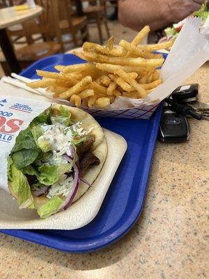 Gyro and fries